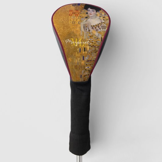 Adele, Lady in Gold van Gustav Klimt, Monogrammed Golfheadcover (Voorkant)