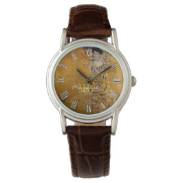 Adele, Lady in Gold van Gustav Klimt, Monogrammed Horloge