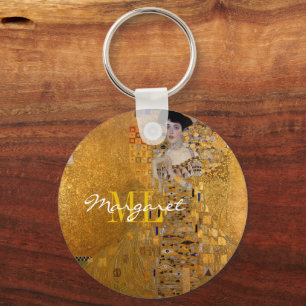 Adele, Lady in Gold van Gustav Klimt, Monogrammed Sleutelhanger