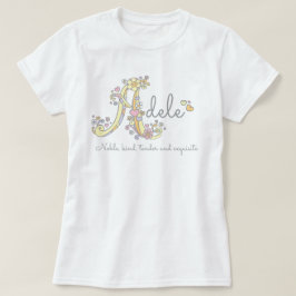Adele meisjes noemen decoratieve betekenis t-shirt