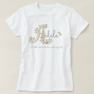 Adele meisjes noemen decoratieve betekenis t-shirt