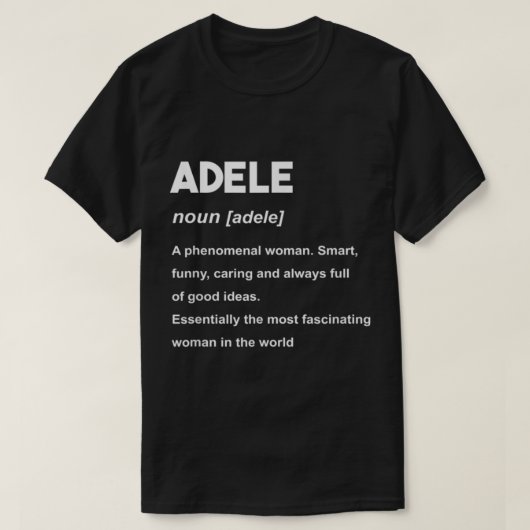 Adele Name T-shirt (Design voorkant)