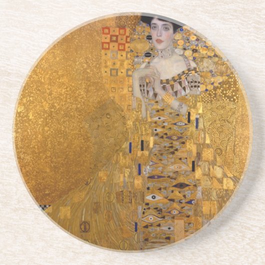 Adele, The Lady in Gold - Gustav Klimt Zandsteen Onderzetter (Voorkant)