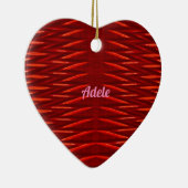 ADELE ~VALENTIJN HEART ~ Red Fractal ~ Keramisch Ornament (Rechts)