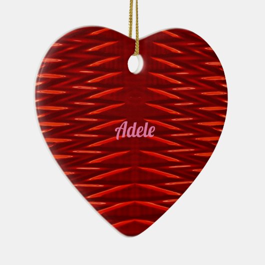 ADELE ~VALENTIJN HEART ~ Red Fractal ~ Keramisch Ornament (Rechts)