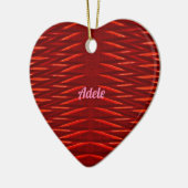 ADELE ~VALENTIJN HEART ~ Red Fractal ~ Keramisch Ornament (Links)