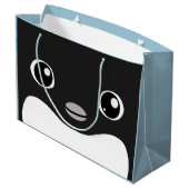 Adelie Penguin Gift Bag Groot Cadeauzakje (Achterkant Gekanteld)