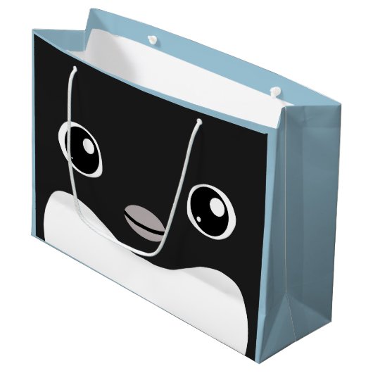 Adelie Penguin Gift Bag Groot Cadeauzakje (Voorkant Gekanteld)