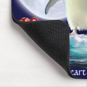 Adelie Penguin, Maan & Harten Mousepad Muismat (Hoek)