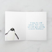 Adélie Penguin Merry Waterverf Kaart (Binnen)