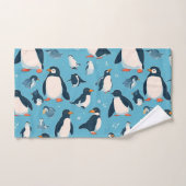 Adelie Penguin Pastel Kleurrijk Patroon Bad Handdoek (Handdoek)
