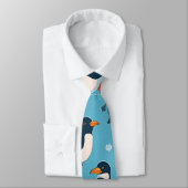 Adelie Penguin Pastel Kleurrijk Patroon Stropdas (Gebonden)