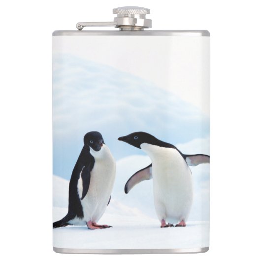 Adelie Penguins Heupfles (Voorkant)