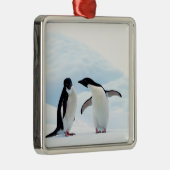 Adelie Penguins Metalen Ornament (Rechts)