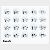 Adelie Penguins Ronde Sticker (Vel)
