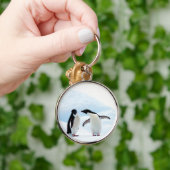 Adelie Penguins Sleutelhanger (Hand)