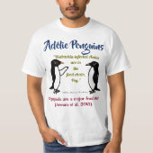 Adélie Penguins van RoseWrites T-shirt (Voorkant)
