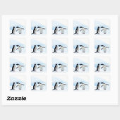 Adelie Penguins Vierkante Sticker (Vel)
