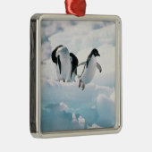 Adelie pinguïns (pygoscelis adeliae) Antarctica Metalen Ornament (Rechts)