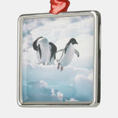 Adelie pinguïns (pygoscelis adeliae) Antarctica Metalen Ornament (Links)