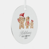 Adelina Personalized Baby's First Christmas Metalen Ornament (Voorkant Rechts)