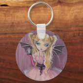 Adeline in Pink Gothic Vampire Fairy Magnet Sleutelhanger (Voorkant)