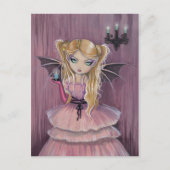 Adeline in Roze Gotische Vampier Fairy Briefkaart (Voorkant)