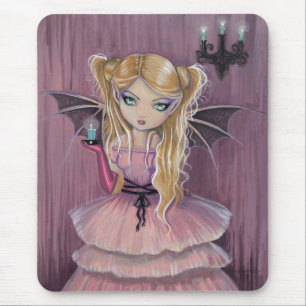 Adeline in roze kleine Gothic Vampire Fairy Mousep Muismat