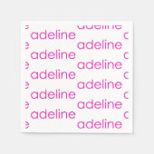 Adeline persoonlijke naam servet (Voorkant)