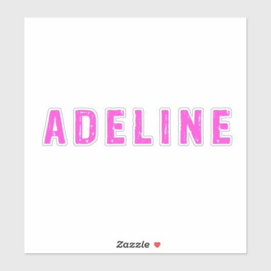 Adeline persoonlijke naam sticker (Vel)