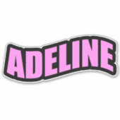 Adeline persoonlijke naam sticker (Voorkant)
