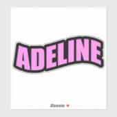 Adeline persoonlijke naam sticker (Vel)