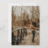 ADELLA Classic Modern Minimalist Photo Wedding Kaart (Achterkant)