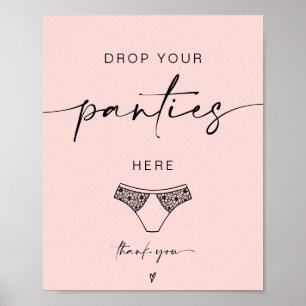 ADELLA Drop Your Panties Bachelorette Game Sign Poster
