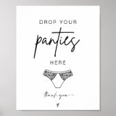 ADELLA Drop Your Panties Bachelorette Game Sign Poster (Voorkant)