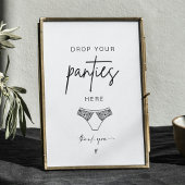 ADELLA Drop Your Panties Bachelorette Game Sign Poster