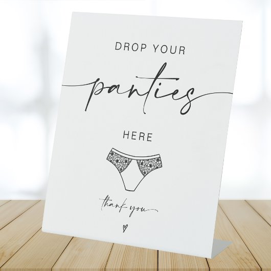 ADELLA Drop Your Panties Bachelorette Game Sign Reclamebord Met Voetstuk