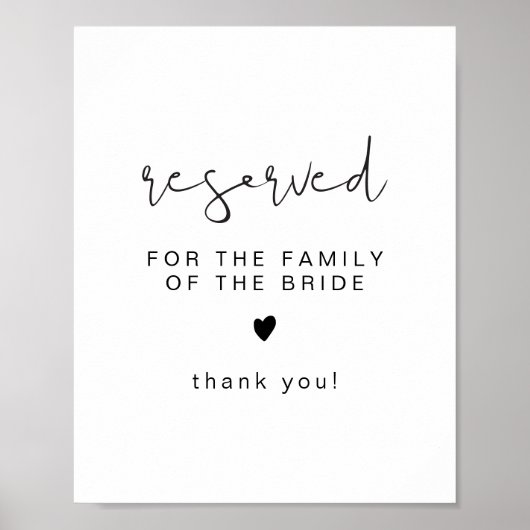 ADELLA Edgy Minimal Reserved for Family of Bride Poster (Voorkant)