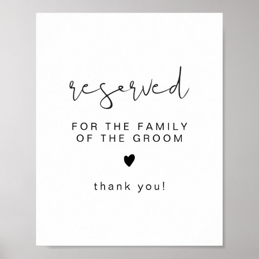 ADELLA Edgy Minimal Reserved for Family of Groom Poster (Voorkant)