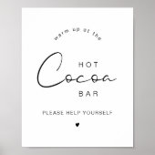 ADELLA Edgy Minimalist Winter Hot Cocoa Bar Poster (Voorkant)