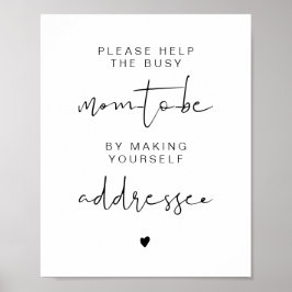 ADELLA Edgy Modern Adres de Envelope Sign Poster