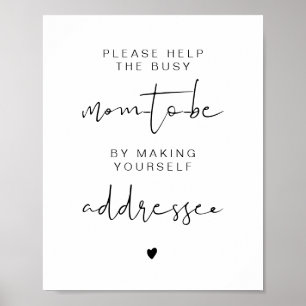 ADELLA Edgy Modern Adres de Envelope Sign Poster
