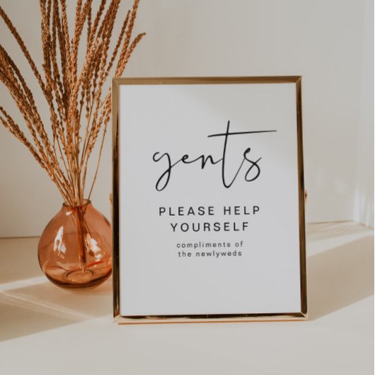 ADELLA Edgy Modern Gents Bathroom Toiletry Poster