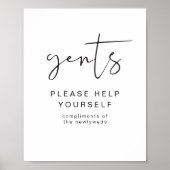 ADELLA Edgy Modern Gents Bathroom Toiletry Poster (Voorkant)