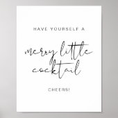 ADELLA Edgy Modern Merry Little Cocktail Kerstmis Poster (Voorkant)