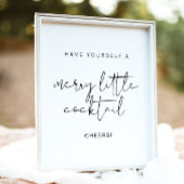 ADELLA Edgy Modern Merry Little Cocktail Kerstmis Poster