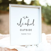 ADELLA Edgy Modern Minimalist No Alcohol Outside Poster
