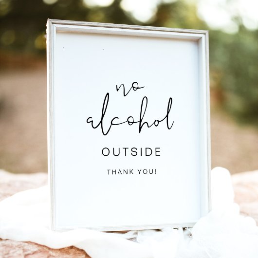 ADELLA Edgy Modern Minimalist No Alcohol Outside Poster