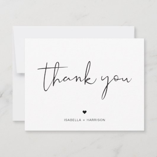 ADELLA Edgy Modern Minimalist Photo Hartelijk dank Kaart (Voorkant)