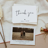 ADELLA Edgy Modern Minimalist Photo Hartelijk dank Kaart